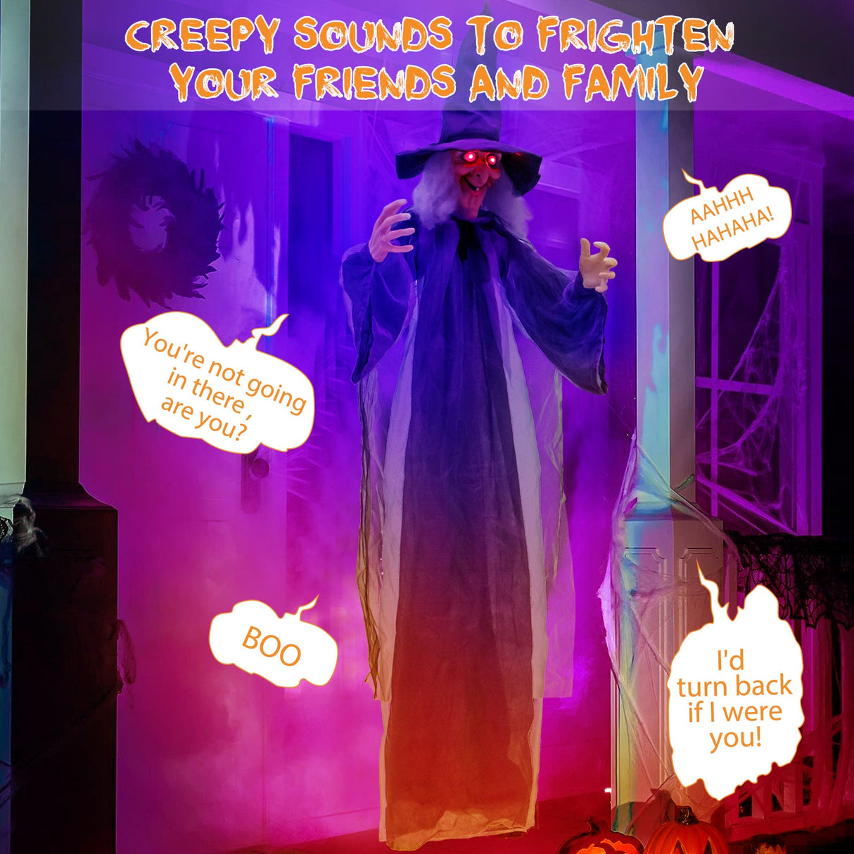 Decoración Colgante de Halloween con Frases Pregrabadas