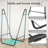 Sillón Colgante con Estructura Metálica Reforzada y Bolsillo Lateral - Gris