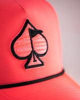 Gorra de cuerda perforada - Rosa neón