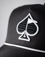 Gorra perforada con cuerda - Negra