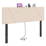 Headboard for Full Size Bed and Queen Geometric Upholstered Head Board