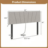 Headboard for Queen and Full Size Bed Geometric Upholstered Head Board