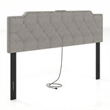 Headboard for Queen and Full Size Bed Rivet Tufted Upholstered Head Board