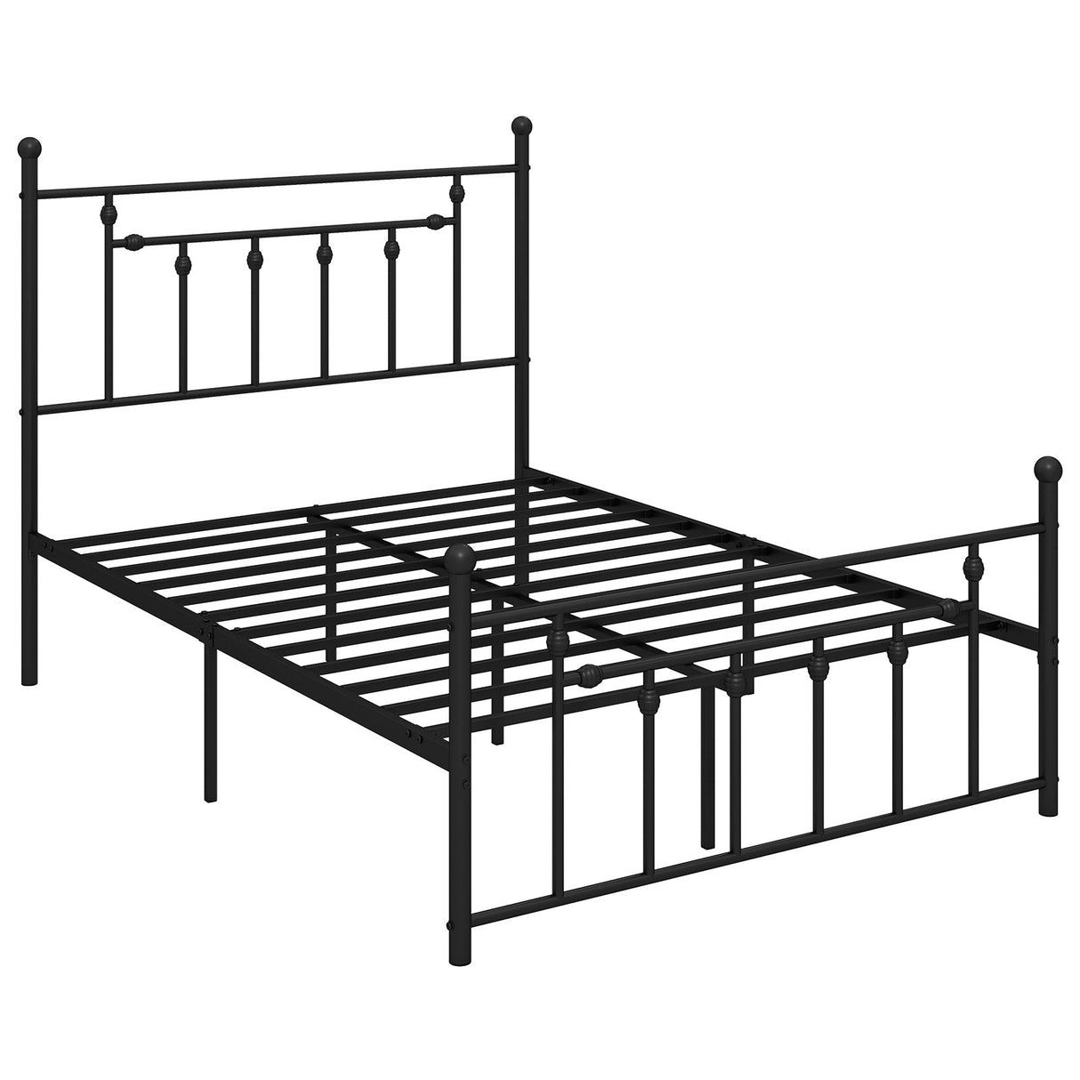 Base de cama de metal de alta resistencia con cabecero, tamaño matrimonial/queen/individual