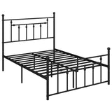 Base de cama de metal de alta resistencia con cabecero, tamaño matrimonial/queen/individual