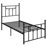 Base de cama de metal de alta resistencia con cabecero, tamaño matrimonial/queen/individual