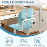 Silla de estudio infantil con altura regulable, doble respaldo y asiento transpirable para mayores de 3 años