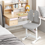 Silla de estudio infantil con altura regulable, doble respaldo y asiento transpirable para mayores de 3 años