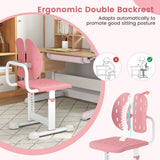 Silla de estudio infantil con altura regulable, doble respaldo y asiento transpirable para mayores de 3 años