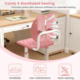 Silla de estudio infantil con altura regulable, doble respaldo y asiento transpirable para mayores de 3 años