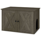 Mueble para arenero de gato oculto con separador - Roble