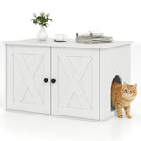 Mueble para arenero de gato oculto con separador - Roble