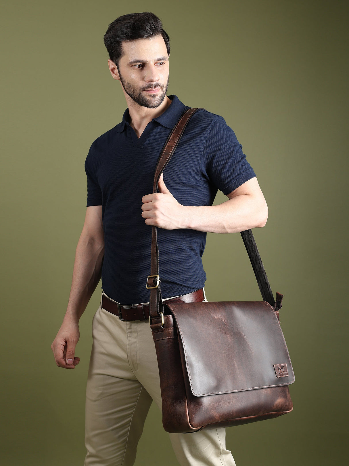 Bolso para portátil de cuero genuino Sitka