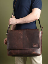 Bolso para portátil de cuero genuino Sitka