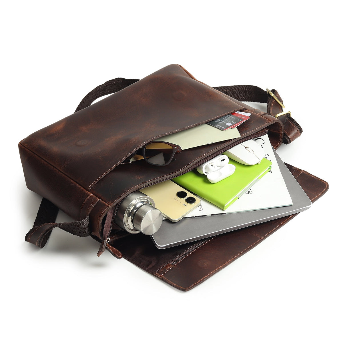 Bolso para portátil de cuero genuino Sitka