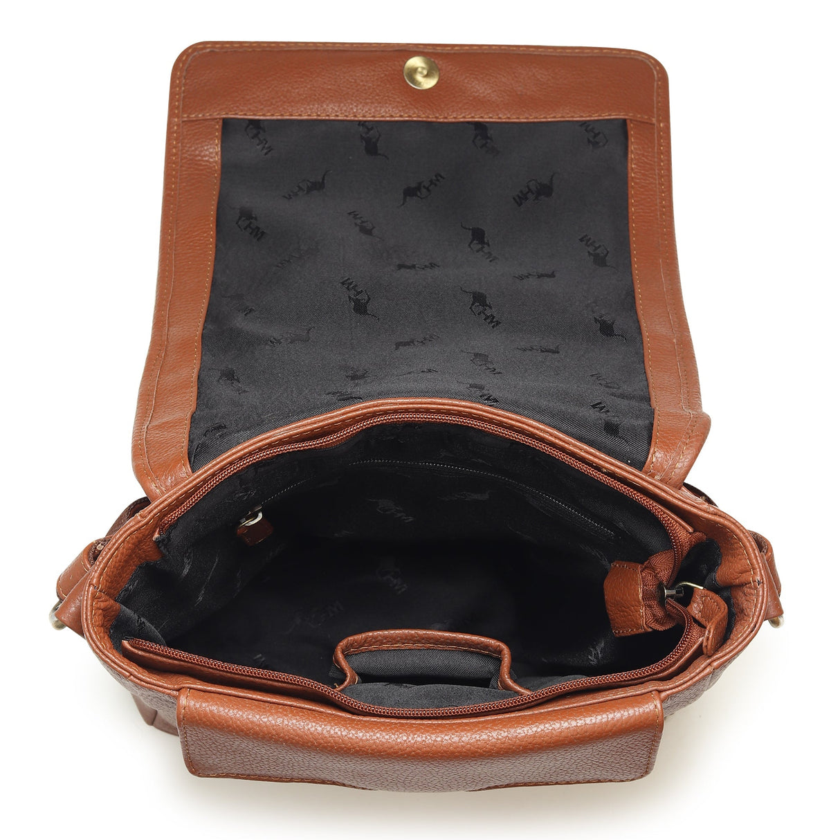 Bolso bandolera de cuero para viajes y trabajo