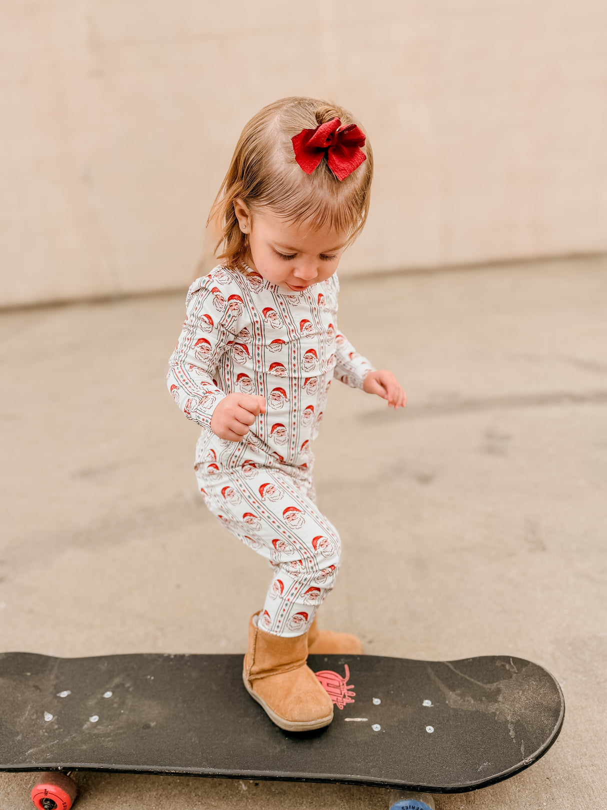 Vintage Santa Bamboo Christmas Pajamas - 2pc Set
