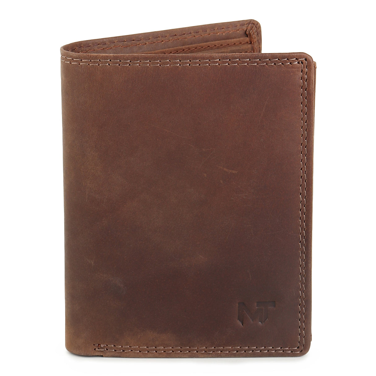 Billetera de cuero de búfalo para hombre - Vertical