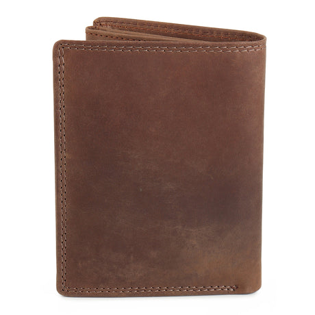 Billetera de cuero de búfalo para hombre - Vertical