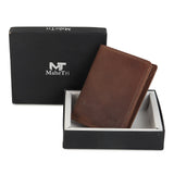 Billetera de cuero de búfalo para hombre - Vertical