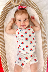 Red White & Blue Tulip Ribbed Bamboo 2pc Tank Set *Sizes 4T-6 left