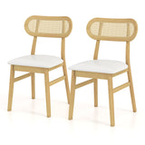 Indoor Mid Century Wood Dining Chairs Set of 2 for Dining Room