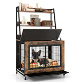 Mueble Jaula Industrial para Perros con Estantes de Almacenamiento