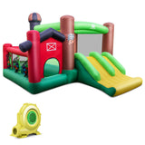 Castillo Hinchable Temático de Granja 6 en 1 con Trampolín y Soplador de 735W