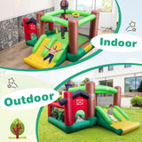 Castillo Hinchable Temático de Granja 6 en 1 con Trampolín y Soplador de 735W