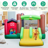 Castillo Hinchable Temático de Granja 6 en 1 con Trampolín y Soplador de 735W
