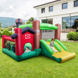 Castillo Hinchable Temático de Granja 6 en 1 con Trampolín y Soplador de 735W