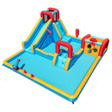Parque Inflable Acuático Doble 9 en 1, Casa de Rebote Gigante, Soplador Excluido