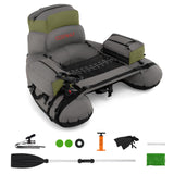 Tubo Flotador Hinchable de Pesca con Correas de Hombro y Almacenamiento para la Pesca con Caña