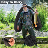 Tubo Flotador Hinchable de Pesca con Correas de Hombro y Almacenamiento para la Pesca con Caña