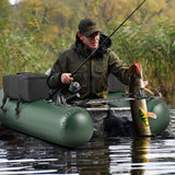 Tubo flotador inflable de pesca con regla de pesca y base de pesca
