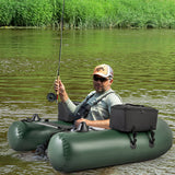 Tubo flotador inflable de pesca con regla de pesca y base de pesca