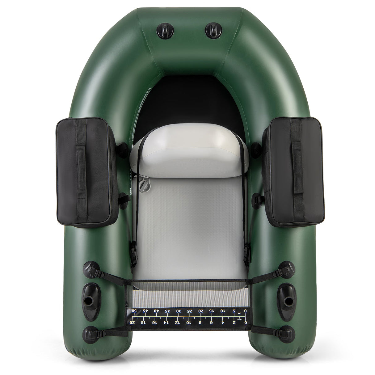 Tubo flotador inflable de pesca con regla de pesca y base de pesca