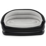 Sofá inflable de dos plazas, portátil y plegable, para adultos, con superficie flocada - Gris