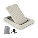 Cama de viaje inflable para niños pequeños con bomba eléctrica y barandillas elevadas