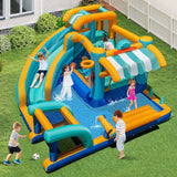 Castillo Hinchable Acuático con Cañón de Agua para Niños