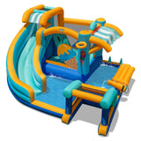 Castillo Hinchable Acuático con Cañón de Agua para Niños