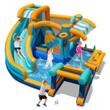 Castillo Hinchable Acuático con Cañón de Agua para Niños