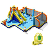 Tobogán Acuático Inflable Gigante Temático de Fútbol con Soplador de 735W