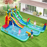 Parque tobogán acuático inflable, casa de rebote gigante con soplador de 750 W