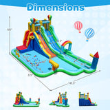Parque tobogán acuático inflable, casa de rebote gigante con soplador de 750 W