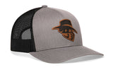 JBR Logo  |  Gray Black Poly Leather Snapback