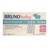 Bruno Baby Saline Solution for Nasal Care - Preservative-Free, 20 Single-Use Vials, Safe for Newborns