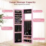Jewelry Cabinet Wall or Door Mounted Jewelry Armoire Modern Hanging Jewelry Organizer