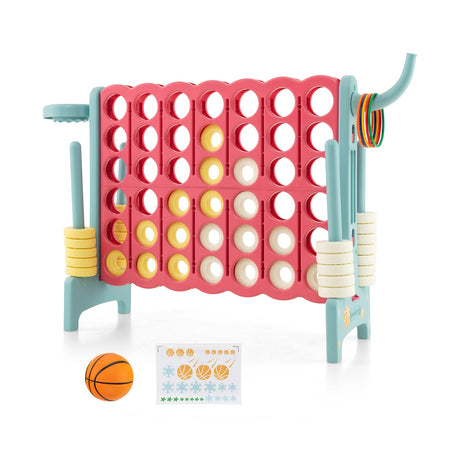 Juego Conecta Cuatro en Raya con Aro de Baloncesto y Aro de Lanzamiento
