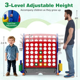 Jumbo 4-to-Score Game with Ring-toss and Basketball Hoop